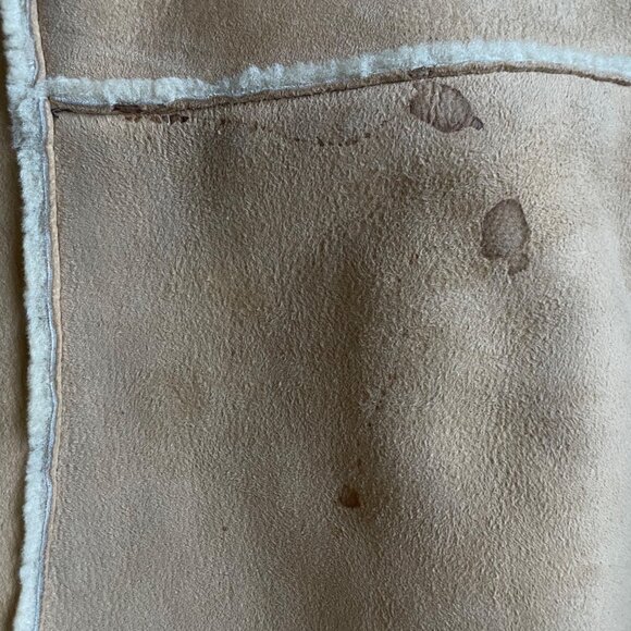 Vintage 1960s Joo Kay Leather Shearling Coat Size 42 Tan Genuine Sheepskin USA - Picture 7 of 12